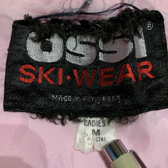 Vintage OSSI SKI-WEAR 3/4 Zip Pullover Pink w/stripes Lightweight Jacket Size M - Picture 5 of 6